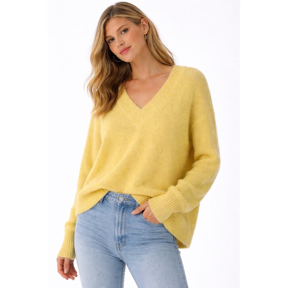 Tibi Yellow Alpaca Blend Sweater XS Soft Oversized Knit